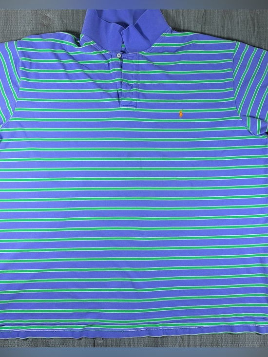 Polo Ralph Lauren Other - Polo Ralph Lauren Mens 4XLT Tall Purple Green Striped Polo Shirt Big & Tall